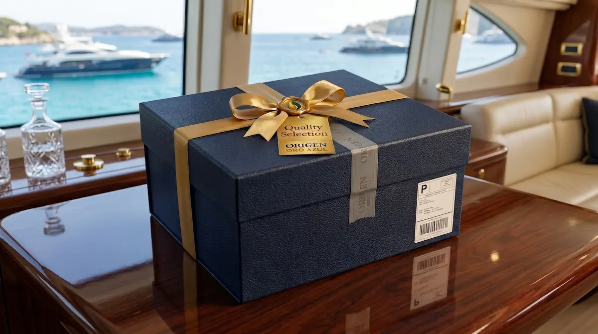 Mediterranean Private Selection · cesta gourmet mediterránea internacional · Origen Oro Azul Mallorca